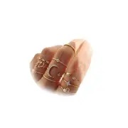 Gold Stackable Rings for Women Gifts Trendy Stuff A-Star Moon Rings-10Pcs