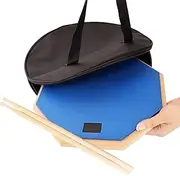 Practice Drum Pad, Portable Drum Bag Set Silent 12 Inches Drumming Pad with Drum Sticks, Nonslip Drumming Pad Silent Shock-Absorbing Drum Pad Set for Beginner