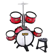 Keezi Kids Pretend Play 7 Drum Set Junior Drums Kit Musical Play Toys Childrens Mini Big Band