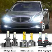6X LED Xenon Headlight Hi/Lo Fog Light Bulbs For Mercedes-Benz S550 2007-2010