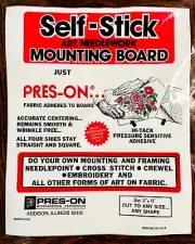 Self Stick Art Needlework Mounting Board 11 x 14 PRES ON Fabric Craft Sealed NOS