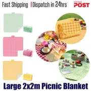 Large 2x2m Picnic Blanket Picnic Rug Lightweight Mat Camping Outdoor Waterproof