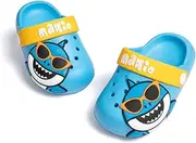 [Casazoe] Toddler Kids Boys Girls EVA Clogs Cute Garden Shark Water Sandals Slip On Shoes Slipper Slides Lightweight Outdoor Summer Infant Children Beach Pool Play Shoes (Toddler/Little Kids)