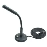 3.5mm Male Microphone, Plug and Play Desktop Laptop gooseneck Microphone, Sui...