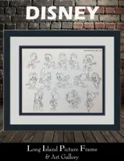 Walt Disney Huey Louie Dewey Original Model Sheet Print 1971 Custom Framed