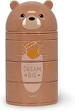 Legami - Desk Organiser with 3 Drawers with Side Opening, Top Compartment with Sliding Closure, Teddy Bear Design