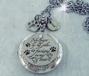 No longer by my side but forever in my Heart, Pet Memorial Locket w-Your Photo