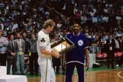 Larry Bird Boston Celtics presents Julius Erving Philadelphia 76er- Old Photo 2