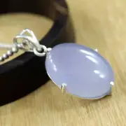 Natural Chalcedony With Prong Set Sterling Silver Beautiful Handmade Pendant