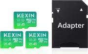 KEXIN Micro SD Card 64GB + SD Adapter Micro SDXC Memory Card Micro SD Card C1...