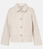 ['S Max Mara] 'S Max Mara Sogno double-breasted virgin wool jacket UK 16 brown