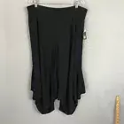 John Mark Pants Womens XL Black Slinky Travel Knit Mod Asymetric Stretch NEW