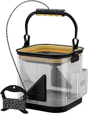 Bait Bucket,Clear Fish Lures Container | Foldable Portable EVA Fish Basket Container, Multi-Purpose Angler Accessories for Outdoor Camping Hiking Lakes Rivers