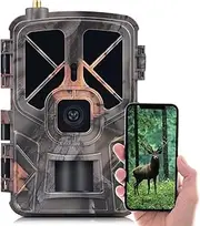 4G/LTE Camera Wireless 30MP Trail and Game Camera Waterproof Outdoor Infrared Night Vision Wildlife Animal Scouting Farm Security Camera