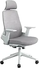 Classic Office Chair Ergonomic Chair Comfortable Backrest Chair Swivel Home Office Study Desk Chair with Adjustable Armrests and Wheels Desk Task Chair(Gray)