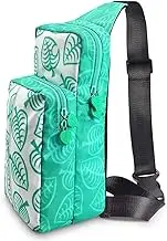 Switch Travel Bag,Travel Shoulder Bag Fit for Nintendo Switch/Lite,Console,Dock,Joy-Con&Switch Accessories, Nylon Water Resistant Portable Shoulder Chest Crossbody Side Bag Sling Backpack, 白色, Switch Travel Bag