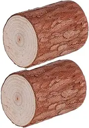 2pcs Mini Decor Model Stump Natural Wood Decoration for Scene Setting for Home Decor DIY Crafting Photography Props Height