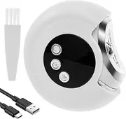 Electric Nail Clippers 3 in 1 USB Rechargeable Auto Nail Clipper 360° Rotating Electric Nail Sharpener with LED Light and 2 Adjustable Speeds and Nail Clip Suitable for Adults