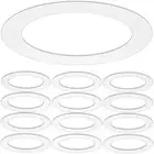 Lightinglabs 10 Inch Gloss White Goof Ring Cover for Recessed Lighting Trim - 12