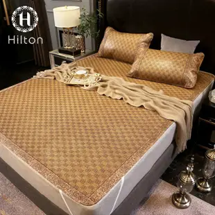 【Hilton希爾頓】印尼蘇丹王手工御藤涼蓆加大三件套(B0079)/藤蓆/涼蓆/冰涼蓆/平單式/平單涼蓆/