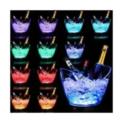 Umigy 12 Pcs LED Ice Buckets 5L Clear Plastic Ice Bucket Large Capacity Light...