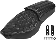 Brilluxa Motorcycle Seat Set, Front Rear Driver Passenger Seat Compatible with Rebel CMX 300 2017‑2022, Motorcycle Seat Replacement (Rhomboid Grain and Cross Grain)