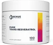 Renue By Science Pure Trans Resveratrol Powder - 100 Grams, 200 Day Supply - Supports Longevity, DNA Repair, Cellular Function, and Healthy Metabolism - Research Backed and Third-Party Tested