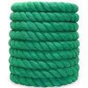 1 Inch x 50Feet Green Cotton Rope Strong Triple Strand Natural Twisted Cotton...