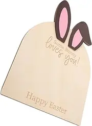 HOMOCONO Easter Bunny Handprint Ornament Kit Baby Footprint Keepsake Set for Nursery Decor