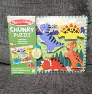 MELISSA & DOUG- #3747 DINOSAURS CHUNKY PUZZLE- NEW