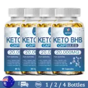 Keto Diet Pills Weight Loss BHB Capsules Fat Burner Detox Dietary Supplement
