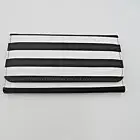 Kut From The Kloth Wallet Black White Striped Vegan Leather Tri Fold New