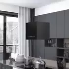 Island Range Hood Hanging Rangehood Touch Sensor With Built In LED Lights Black