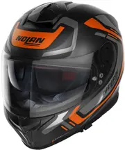 Nolan N80-8 Ally N-Com Helmet, black-orange, Size XL for Men Black Orange