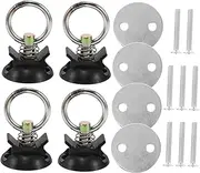 4pcs Fixed Ring Hook Pull Ring Truck Anchor Points Tie Down Anchors Truck Bed Anchor Point Snowmobile Tie Down Tie Down Hooks Accessories Van Mount Tram System
