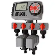 Automatic Irrigation Timer with 4 Stations 3 V vidaXL