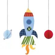 Outer Space Hanging Decorations (Pack of 3)