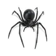 Black Widow Spider Figurine - Realistic 6.5" Arachnid Figure - Educational
