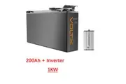 VoltX 12V 200Ah Slim Lithium Battery + VoltX 12V 1KW Pure Sine Wave Inverter