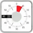 Countdown Timer 7.5 inch; 60 Minute 1 Hour Visual Timer - Magnetic Grey