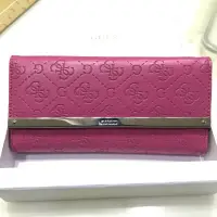 在飛比找蝦皮購物優惠-GUESS 粉色長夾 Wallet Guess Taylor