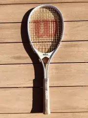 NOS Original Vintage Wilson Defender Aluminum Tennis Racket 4 1/4 with cover