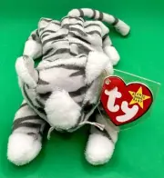 Ty Beanie Babies | Prance The Grey Tabby Cat | 5th Gen Hand Tag | 11/20/1997