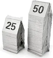 Stainless Steel Table Number Table Numbers 1-10 Restaurant，Stainless Steel Tent Style Table Numbers 1-10/25/50/100 Restaurant Digital Number Plate Tabletop Number Stackable, Wedding Birthday Marriage