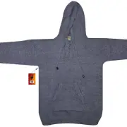 WOMEN HANDMADE ANDEAN ALPACA GRAY PULL OVER HOODIE SZ XXL