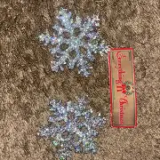 Set Of Two Everything Christmas Snowflake Ornaments
