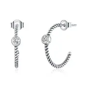 Silver plating Dazzling Small Stud Earrings for Women Jewelry