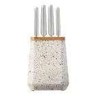 Furi Pro Stone 5pc Knife Block Set Olive Terrazzo 5 Piece