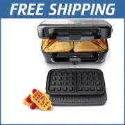 Premium Sandwich Maker with Teflon Coating - 3 Removable Grill Plates Included