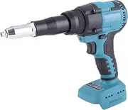 XTevu 18V Blue Cordless Brushless Electric Rivet Gun LED Automatic Rivet Nut Hand Tool for BL1815 Battery 3.2‑4.8mm, Handheld Automatic Blind Rivet Gun